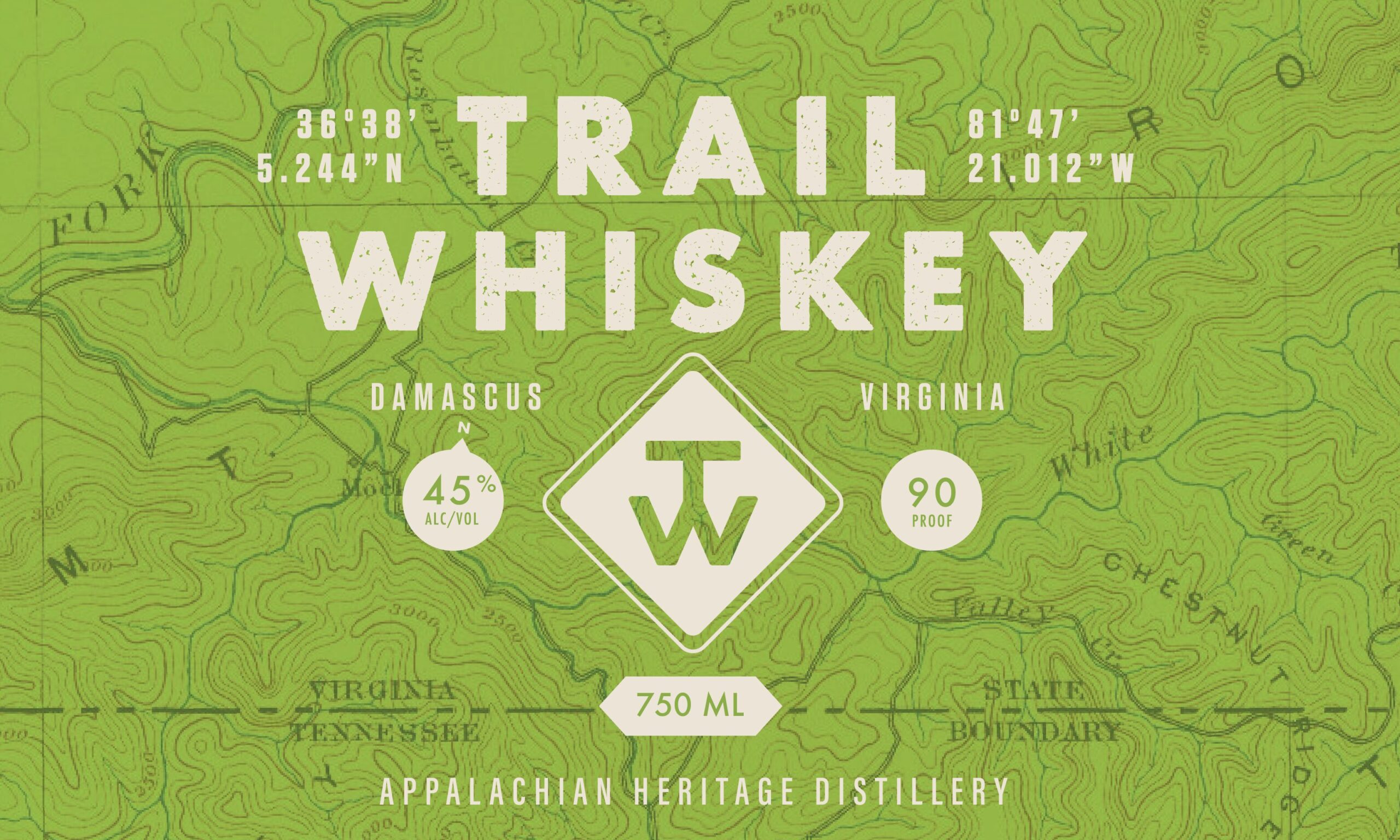 Trail Whiskey label